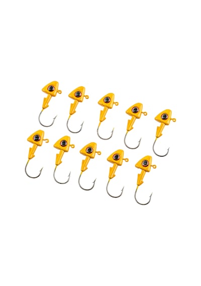 Jighead - Zoka - Kurşunlu Olta İğnesi - Xh-a 07 - Sarı - 8 Gr - 10 Adet