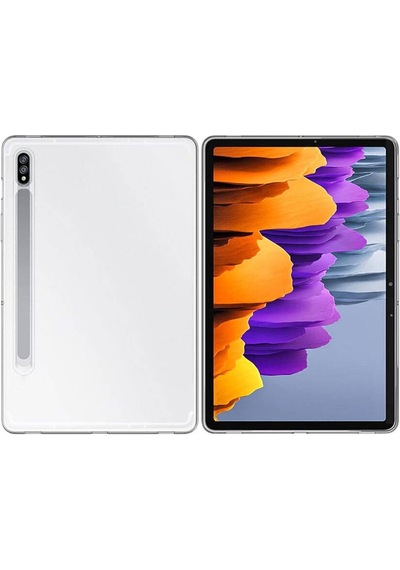 Galaxy Tab S8 Kılıf Uyumlu Zore Tablet Süper Silikon Kapak-renksiz Tablet Kılıfı