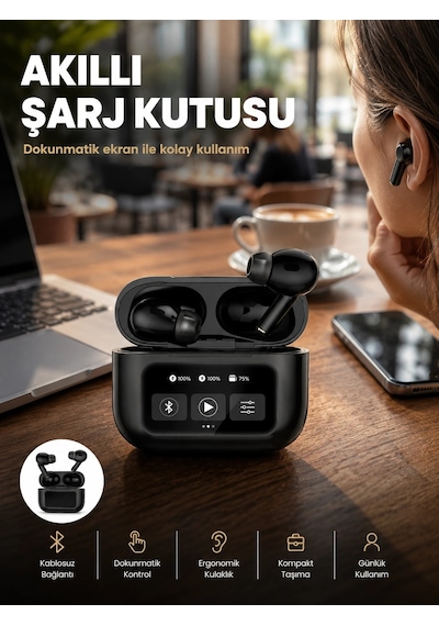 Kablosuz Bluetooth Kulaklık Pro Yeni Nesil Dokunmatik Kontrol Yeni Nesil Çok Renkli