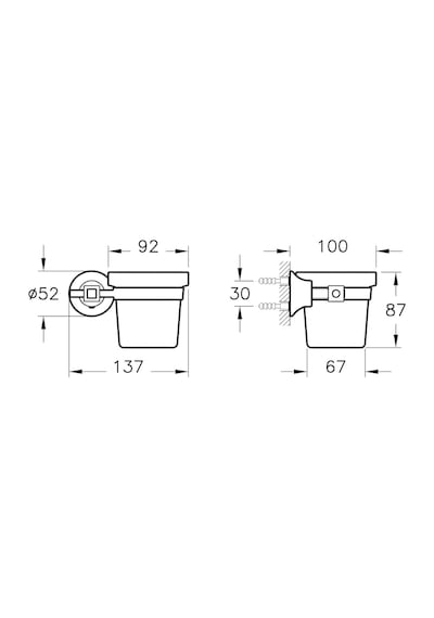 VitrA Juno Classic Diş Fırçalığı Krom  A44419 Krom