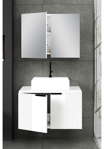 %100 Mdf 65 Cm Chester Banyo Dolabı Beyaz