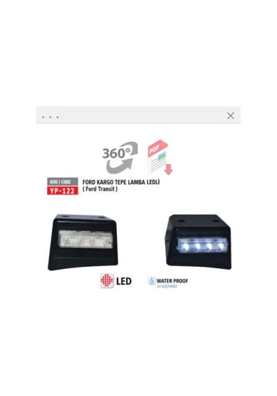 Tepe Lambası Tepe Kaş Lambası Ym Led Ford Cargo Transit Eğri Taban