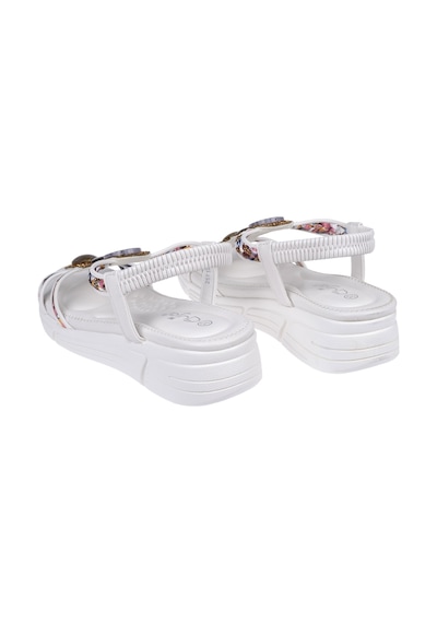 Guja Taşlı Comfort 5cm Dolgu Taban Kadın Sandalet Gj-26y1542 Beyaz