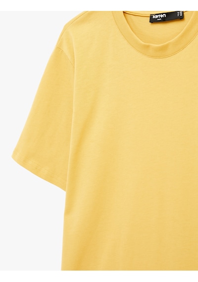 Koton Regular Fit Bisiklet Yaka Pamuklu Basic Kısa Kollu Tişört Sarı 6sam10011mk Koton Regular Fit Bisiklet Yaka Pamuklu Basic Kısa Kollu Tişört Sarı 6sam10011mk