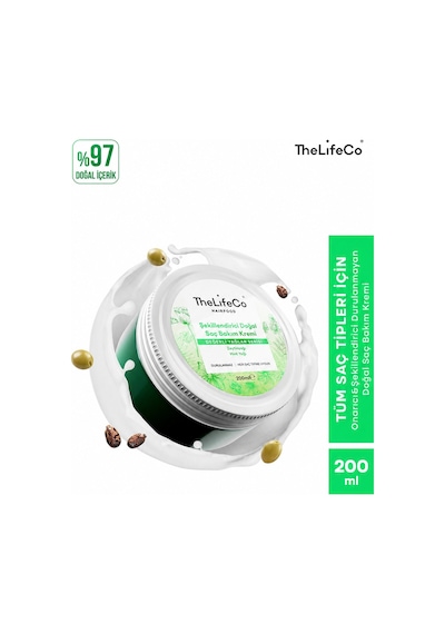 Thelifeco Hairfood Değerli Yağlar Serisi Durulanmayan Doğal Saç Bakım Kremi 200 ML