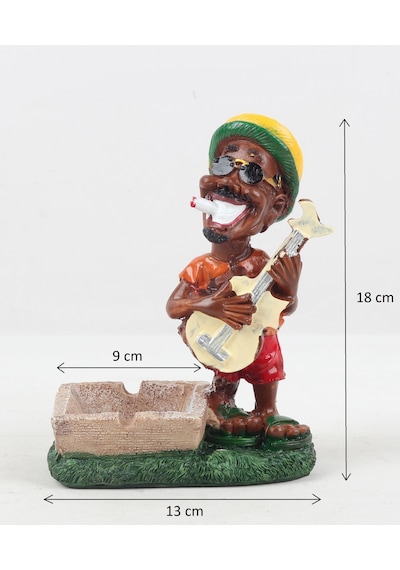 Jamaikalı Adam Reggae Figürlü Küllük Para Anahtar Kasesi Masaüstü Dekoratif Biblo Yeni Ev Hediyesi B