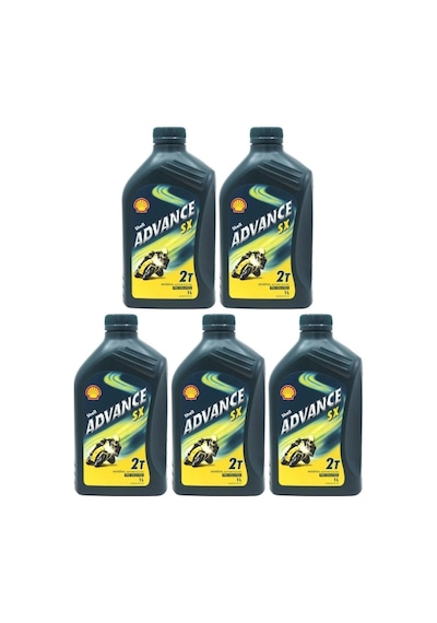 Shell Advance Sx 2t - 2 Zamanlı Motor Yağı 1 Litre - 5 Adet