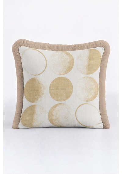 Geometrik Gold Puantiyeli Şık Saçaklı Yastık Kılıfı - Daire Bohem Krem Vizon Püsküllü Kırlent Kılıfı Sessiz Esinti Nektar Geometrik Gold Puantiyeli Şık Saçaklı Yastık Kılıfı - Daire Bohem Krem Vizon Püsküllü Kırlent Kılıfı Sessiz Esinti Nektar