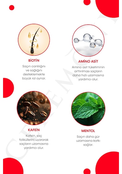 Ceremony Biotin & Caffeine & Amino Acid Complex İçeren Dökülme Karşıtı Sprey Tonik 3 x 250 ML