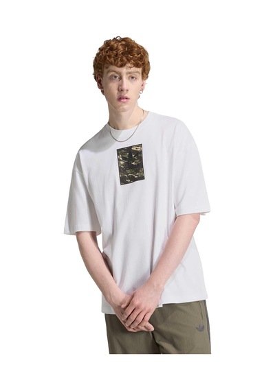 Whıte Adidas Erkek Günlük T-shirt Camo Tee Tongue Ks4234 Beyaz