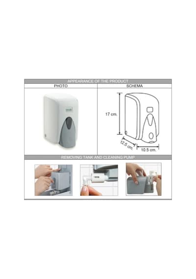 Vialli S5  Hazneli Dezenfektan Dispenseri 500 Ml Beyaz