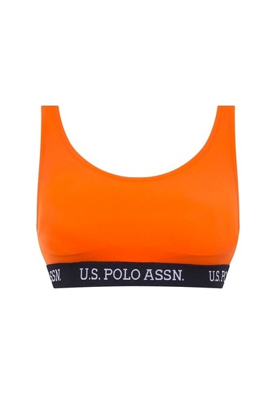U.S. Polo Assn. Kadın Turuncu U Yaka Bralet Bikini Üst 21503
