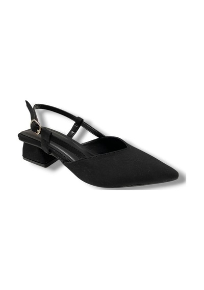 C-shoes 6004-25 V Ağız Kısa Topuk Kadın Ayakkab Siyah
