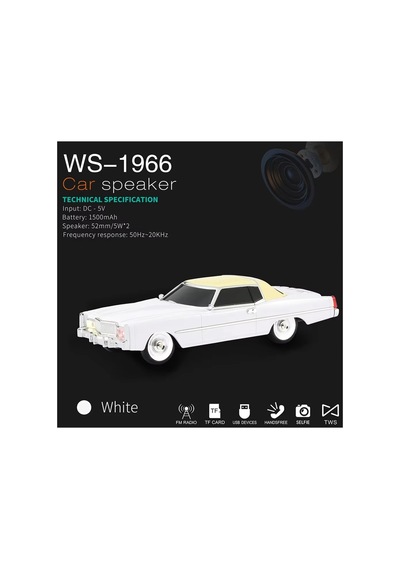 Cadillac Eldorado Nostaljik Araba Şeklinde Bluetooth Speaker Şarjlı Kablosuz Hoparlör