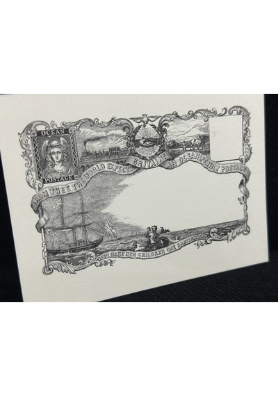 1980 Stamp Collecting Magazine Postcard - Ocean Penny Postage No. 4 - Unposted İngiltere Kartpostal  Teşhir Ürün