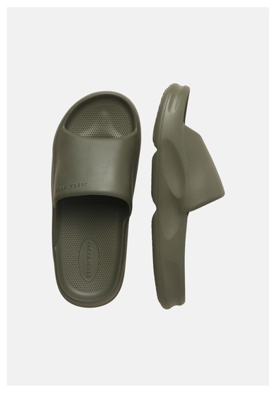 Jack & Jones Jack Jones Status Moulded Slıder Erkek Terlik Pantoletten - 12251282 Yeşil