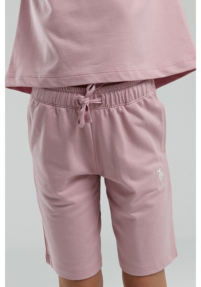 Kız Çocuk Pembe Bermuda Takım Us2091 Pembe