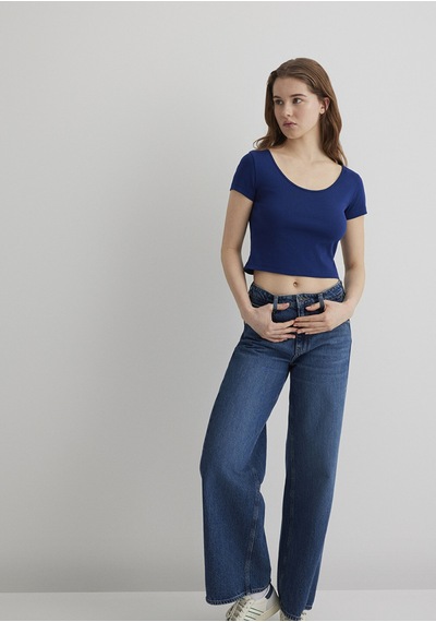 Mavi - Mavi Basic Crop Tişört 1612374-70722 Mavi