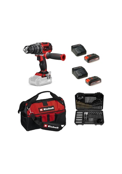 Einhell TP-CD 18/60 Li-ı Bl Solo Akülü Vidalama + 2x2.5AH Akü + 103 Parça Uç Seti Kumaş Çanta Dahil