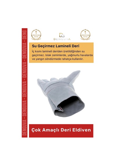 Çokamaçlıderieldiven Isıya Dayanıklı Yanmaz Su Geçirmez Lamineli Ergonomik Kaliteli Çok Amaçlı Deri