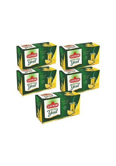 Herdem Yeşil Çay Süzen Poşet Limonlu 1,6gr 25 Adet Beşli Paket