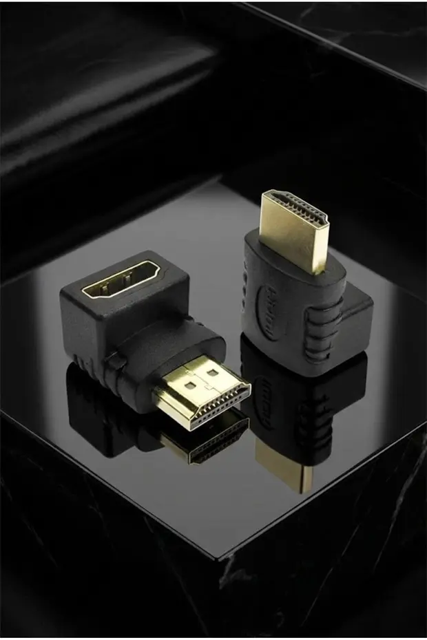 Hdmi Uyumlu 90 Derece Dik Açılı Adaptör Hdmı Erkek To Kadın Hdmı Dirsek Konnektörü 4k 2k Destekli