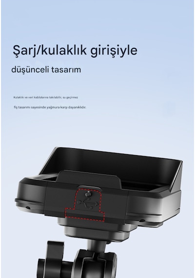 Su Geçirmez Gidon Bağlantılı Usb Şarj Çıkışlı Telefon Tutacağı Motosiklet Ve Bisiklet Telefon Tutucu