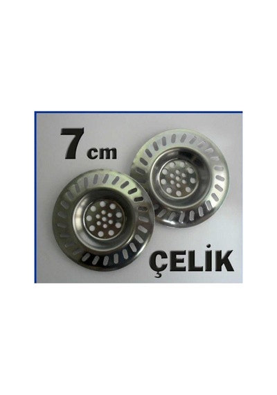 2 Adet 7cm Paslanmaz Çelik Lavabo Gider Süzgeci Yaşam Boyu Garantili Çelik Lavabo Süzgeci Diğer