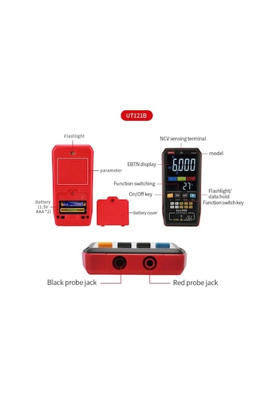 Ut121a B Smart Digital Multimeter Rms Voltage Frequency Dual Display Ncv Lıve Auto 6199 Count Meter Ut122