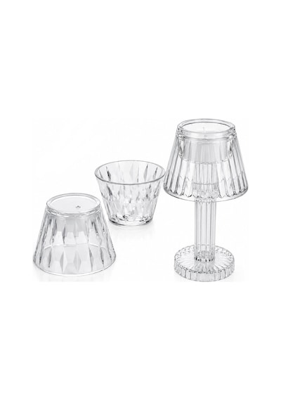 Yakut-9878 Kristal Damlalı Mumluk Ve Mini Pilli Masa Lambası Abajur- 24'li Paket Diğer