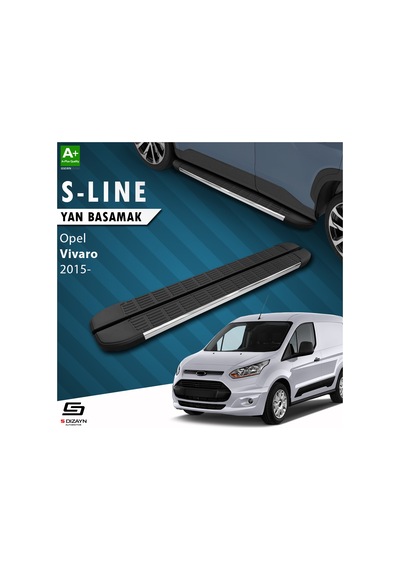 S-dizayn Opel Vivaro B Kısa Şase S-line Krom Yan Basamak 223 Cm 2015-2018 A+ Kalite