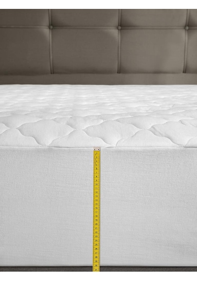 Sıvı Geçirmez Kapitone Alez Fitted 140x200 Beyaz