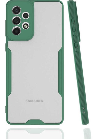 Galaxy Uyumlu A73 Kılıf Zore Parfe Kılıf - Koyu Yeşil