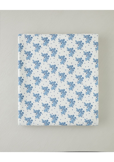 English Home Blue Bouquet Baskılı Pamuklu Çift Kişilik Pike 200x220 Cm Mavi Mavi