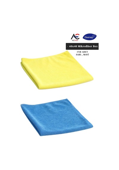 Solare Microjet Mikrofiber Temizlik Bezi Sarı Çok Renkli 2'li 40 x 40 CM