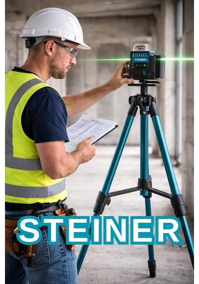 Steiner Profesyonel 12 Köşe Yeşil Çizgi Lazer Otomatik Hizalama Ç