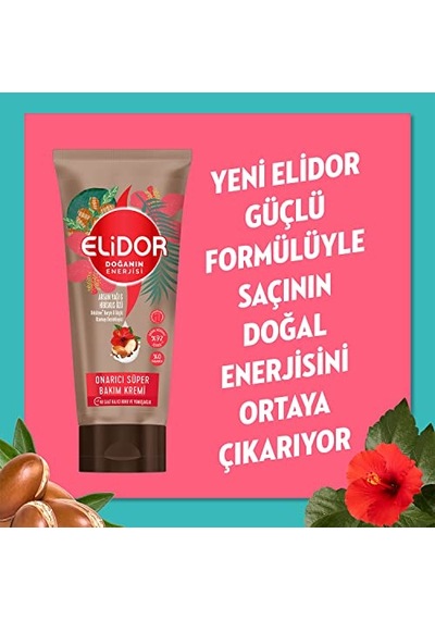 Doğanın Enerjisi Onarıcı Süper Saç Bakım Kremi Argan Yağı Ve Hibiskus Özü Dökülme Karşıtı Ve Güçlü Uz
