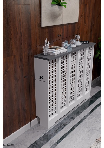 Dekoratif Petek Dolabı Kalorifer Peteği Kapatma Ünitesi Modern Tasarım İç Ölçü 96 Cm Dış Ölçü 100 Cm Petek 96 Beyaz Üstü Antrasit D1 Dekoratif Petek Dolabı Kalorifer Peteği Kapatma Ünitesi Modern Tasarım İç Ölçü 96 Cm Dış Ölçü 100 Cm Petek 96 Beyaz Üstü Antrasit D1