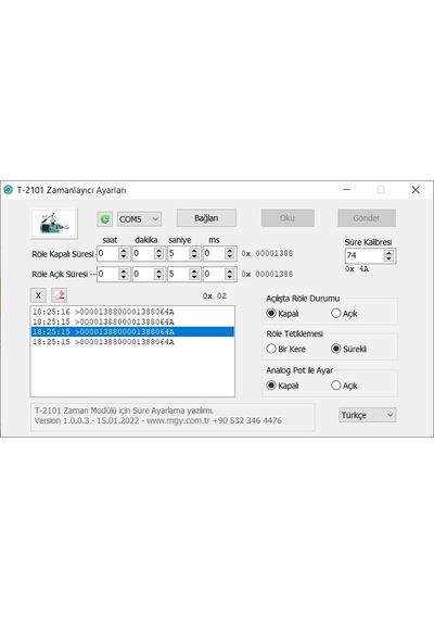 T-1701 Zaman Saati Röle Modülü - UART Programlanabilir Timer