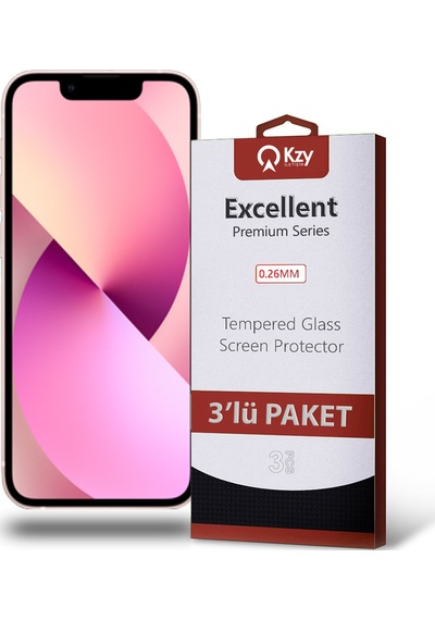 Apple Uyumlu   iPhone 13 Mini ile Kırılmaz Temperli Ekran Koruyucu Cam Ekonomik 3'lü Paket
