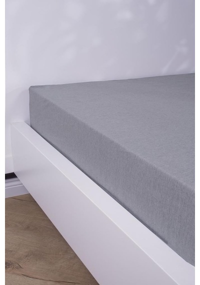 Aç-tak Lastikli Tek Kişilik Çarşaf 160x200+30 Cm Polycotton Matriss Serisi Gri