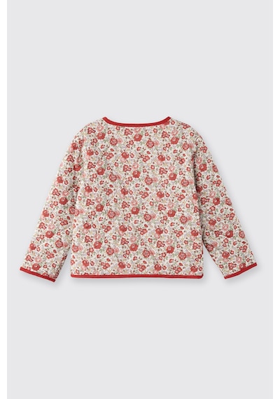 Panço Liberty Kumaş Çiçek Desenli Kız Çocuk Ceket Kırmızı