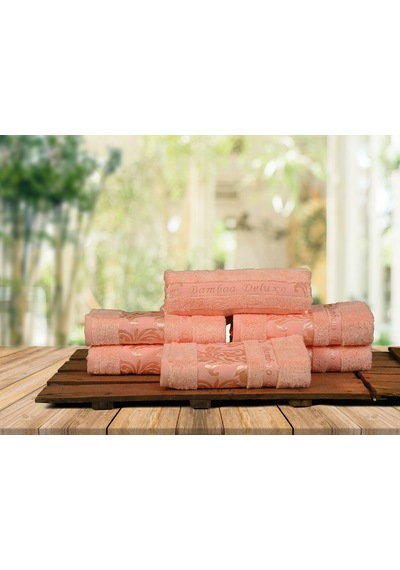 Mulberry Bambu Havlu %100 Organik Bambu Havlu Seti 50 x 90 - 6'lı Paket Premium Ultra Yumuşak Dekoratif Toz Pembe