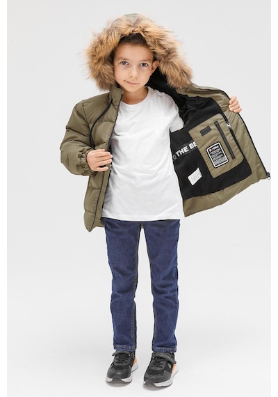 Benittokids Erkek Çocuk Natürel Kürklü Mont 51289 Haki