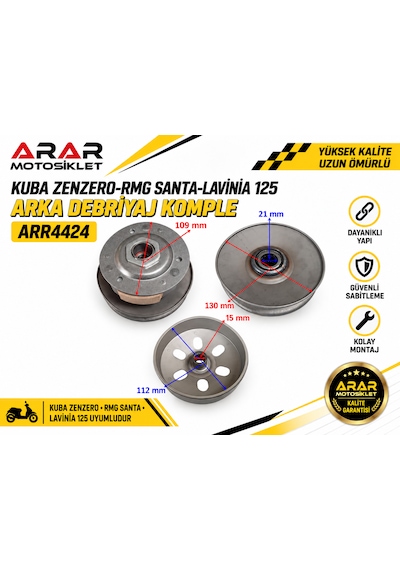 Kuba Zenzero-rmg Santa-lavinia 125 Arka Debriyaj Komple -4424