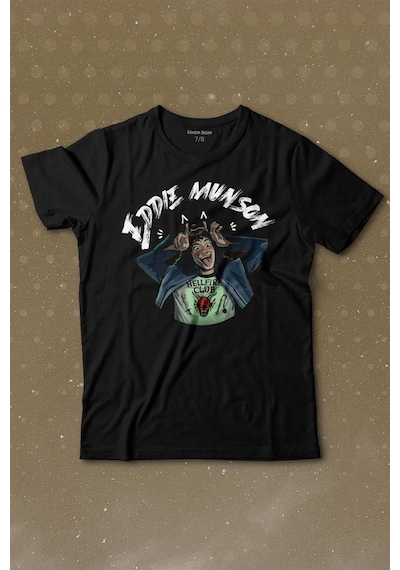 Kendim Seçtim Eddie Munson Stranger Things Sezon 4 Baskılı Tişört Çocuk T-shirt 001