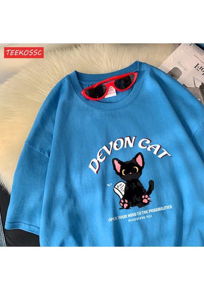 Noıssey Urban Pop Graphic Kadın Tişört Koleksiyonukod 5240 Bebe Mavi