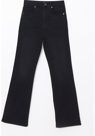 Lcw Jeans Siyah Mars Flare Kadın Jean Pantolon