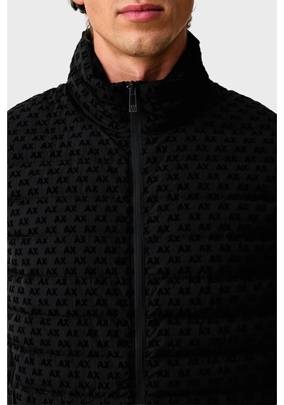 Armani Exchange Logolu Regular Fit Dik Yaka Fermuarlı Yelek Erkek Yelek Xm003511 Af19870 Uc001 Siyah