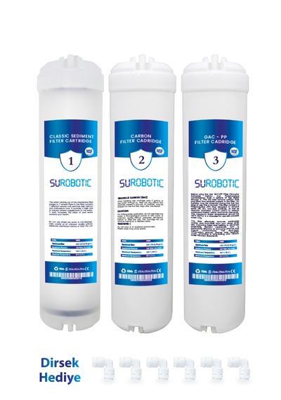 Inline Premium 5000 Serisi Yedek 3lü Su Arıtma Cihazı Filtre Seti